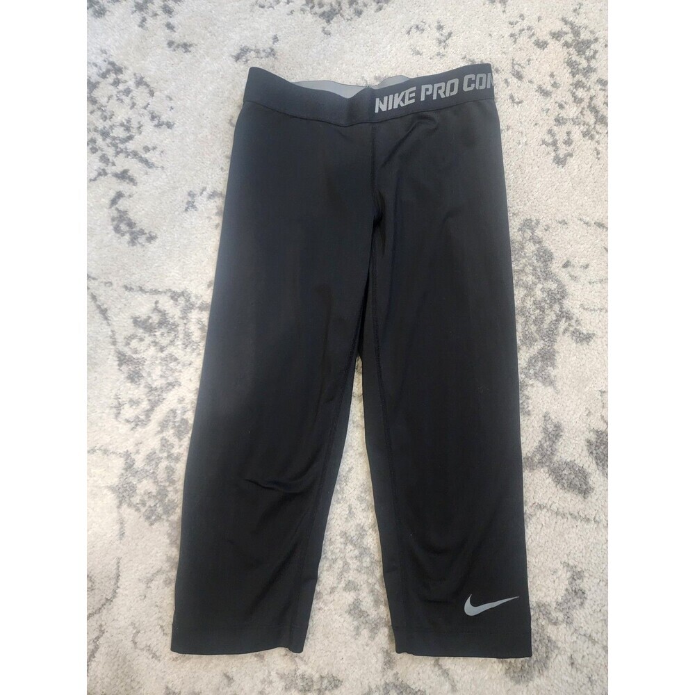 Nike SMALL Pro Combat Compression Pants Large Black Capri  Sports Performance
